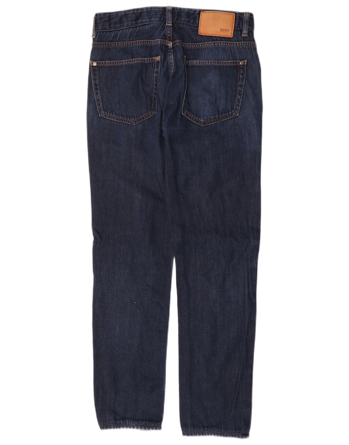 Hugo Boss Herre Regular Fit Straight Jeans W30 L29 Blå Bomuld