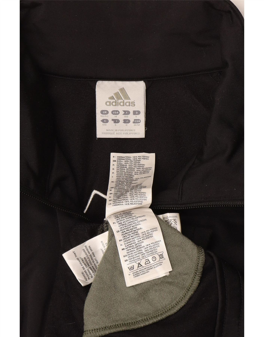 ADIDAS Grafisk træningsdragt topjakke til mænd UK 40/42 Medium Black Colourblock