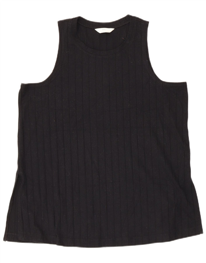 Marks & Spencer Damevest Top UK 16 Large Black Polyester