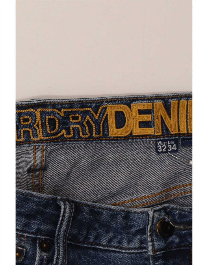 Superdry Slim Jeans til mænd W32 L34 blå bomuld