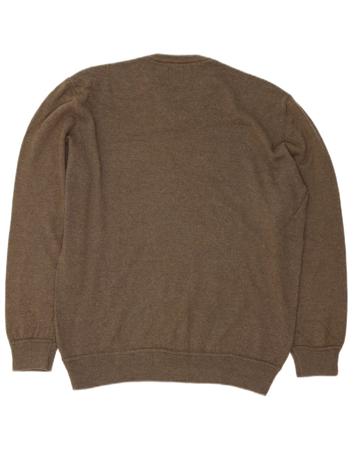 Marlboro Classics Herre V-hals sweater XL Khaki Wool