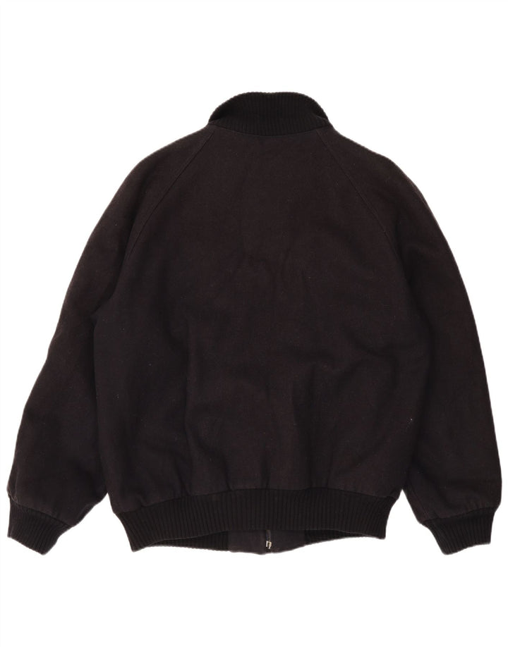 Vintage Herre Bomber Windbreaker Jacket IT 52 XL Sort Uld