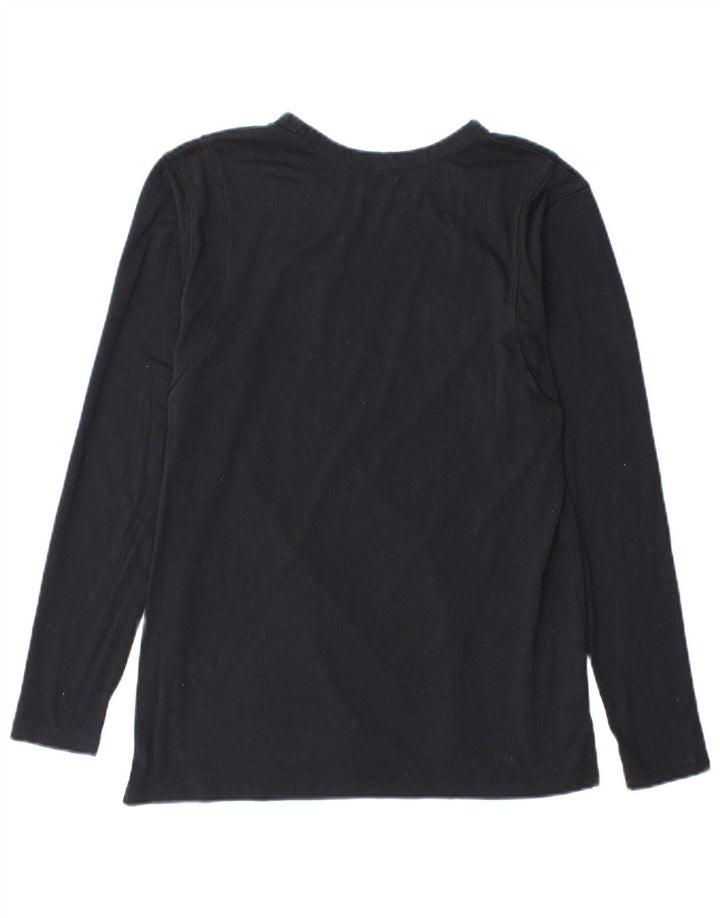 Under Armour Dame Grafisk Top Langærmet UK 10 Small Navy Blue