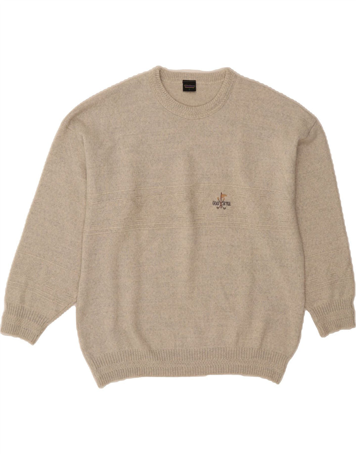 WESTBURY Mens Crew Neck Jumper Sweater Large Grey Acrylic Vintage WESTBURY and Second-Hand WESTBURY from Messina Hembry 