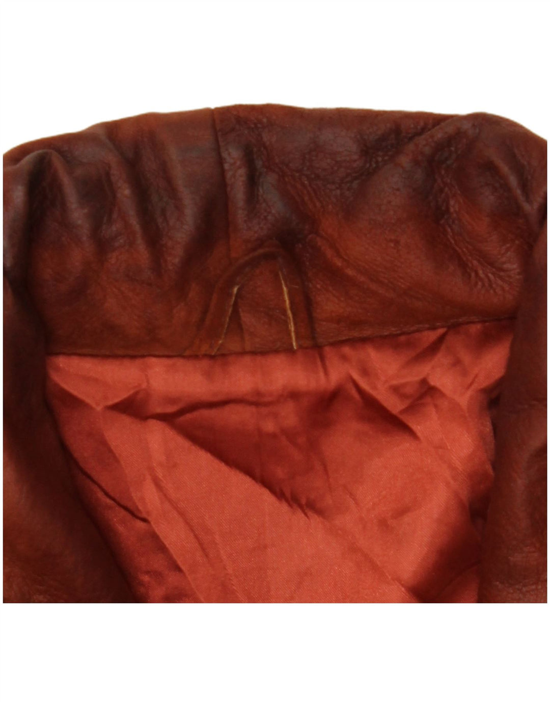 VINTAGE Mens Leather Jacket UK 36 Small Orange Leather