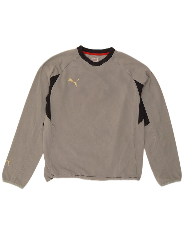 Puma Herre sweatshirt Jumper Medium Grå Colourblock Bomuld