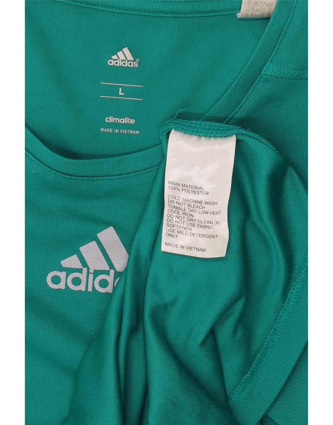 Adidas Herre Climalite T-Shirt Top Stor turkis polyester