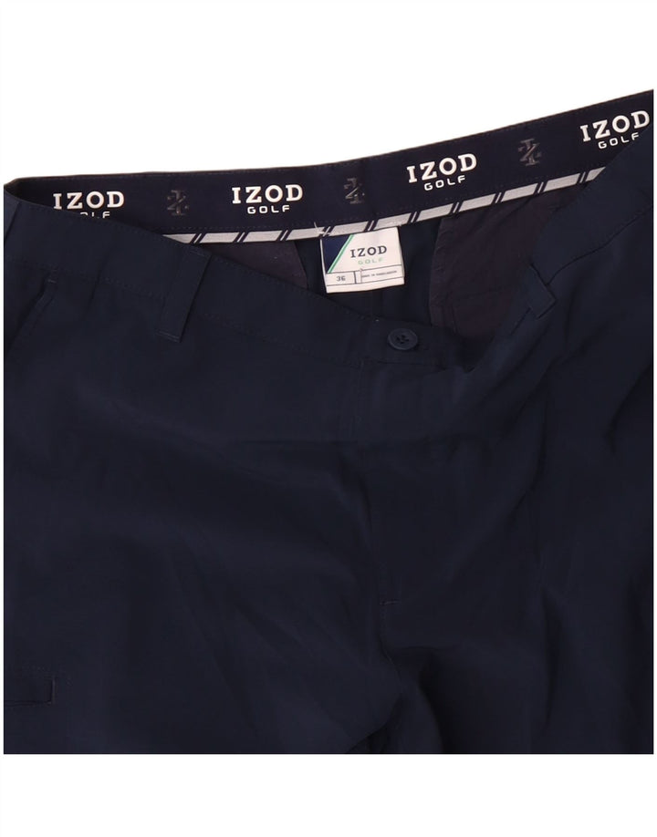 IZOD Golf Cargo Shorts til mænd W36 Large Navy Blue Polyester
