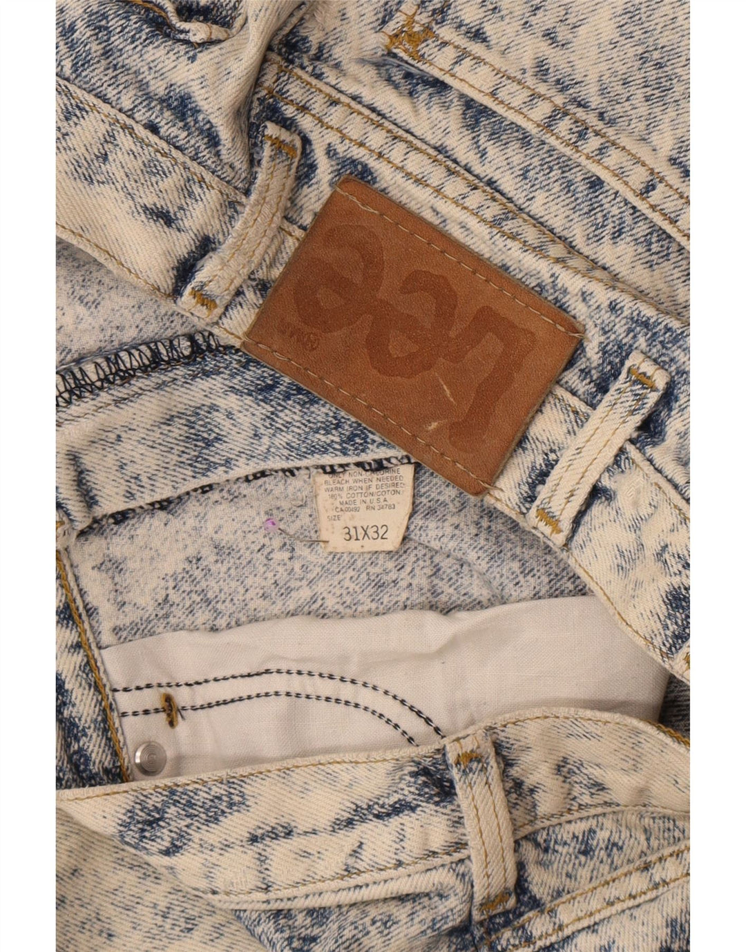 Lee Straight Jeans til mænd W31 L32 blå bomuld
