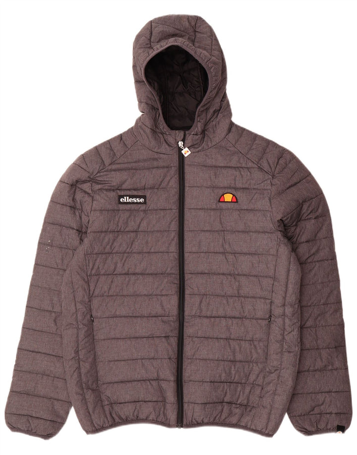 Ellesse Herre hættepolstret jakke UK 42 XL Grå polyamid