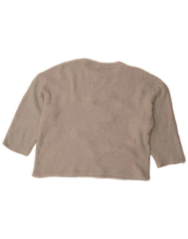 Zara Dame Trafaluc 3/4-ærmet sweater med rund hals, UK 14 mellemgrå