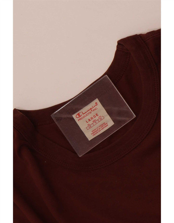 Champion Dame T-Shirt Top UK 16 Stor Brun