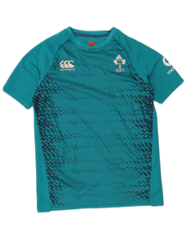 Canterbury Boys IRFU Grafisk T-Shirt Top 13-14 år Blå Geometrisk