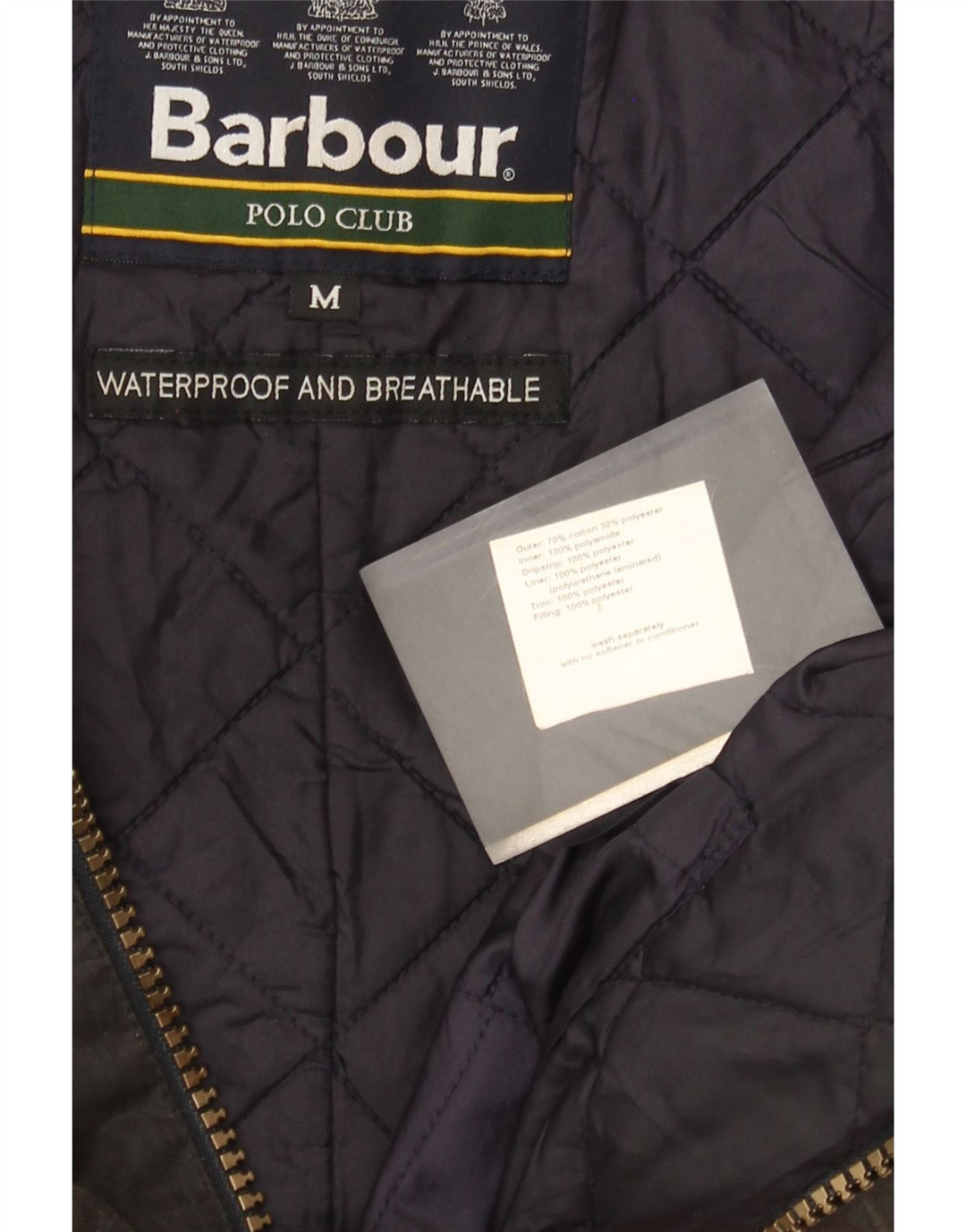 Barbour Herre vokset bomuldsjakke UK 38 Medium Grå Bomuld Classic