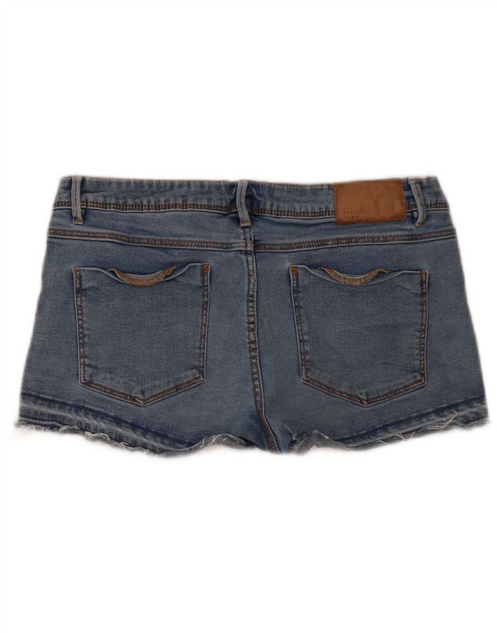 Zara Dame Denim Hot Pants EU 42 Large W32 Blue