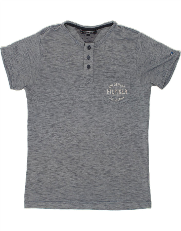 TOMMY HILFIGER Mens T-Shirt Top Small Grey Cotton Vintage Tommy Hilfiger and Second-Hand Tommy Hilfiger from Messina Hembry 