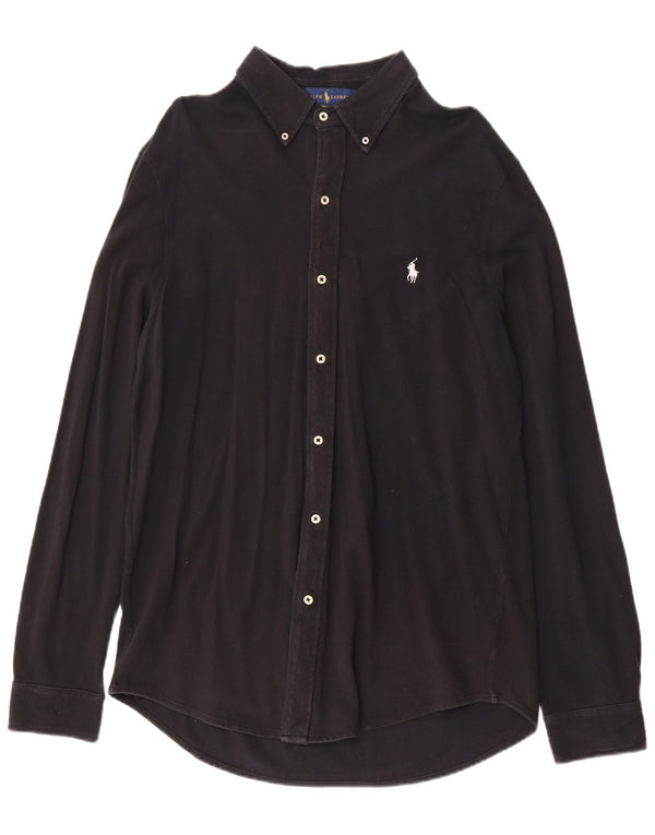 Ralph Lauren Mens Shirt Large Black Cotton