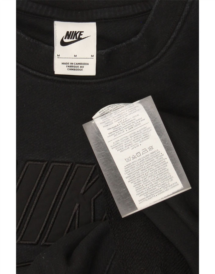 Nike Herre grafisk sweatshirt Jumper Medium Sort Bomuld