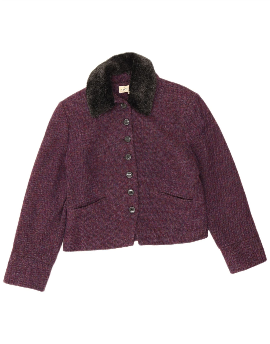 Josephine Dame 7 knapper Blazer Jacket IT 40 Lille lilla sildeben