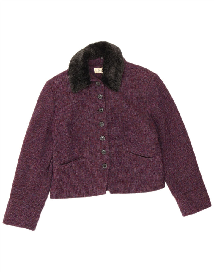 Josephine Dame 7 knapper Blazer Jacket IT 40 Lille lilla sildeben