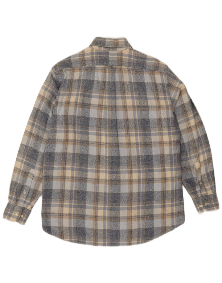 Norton & Wilson Herre Flanellskjorte Str. 40 15 3/4 Medium Blue Check