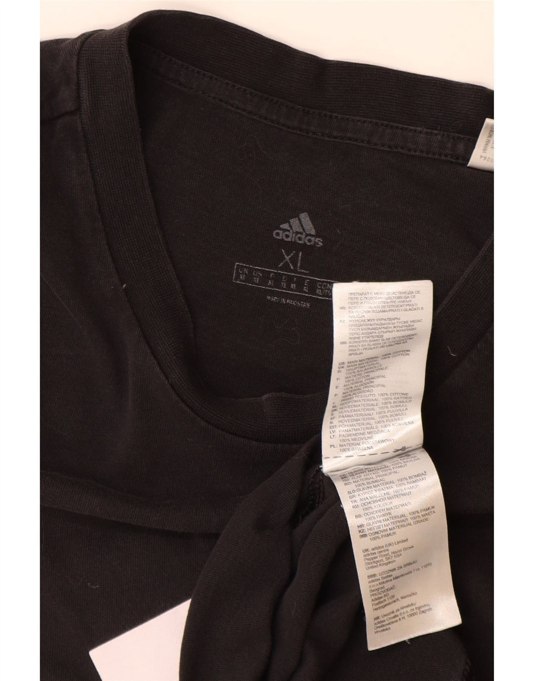 ADIDAS Grafisk T-shirt top til mænd XL sort bomuld