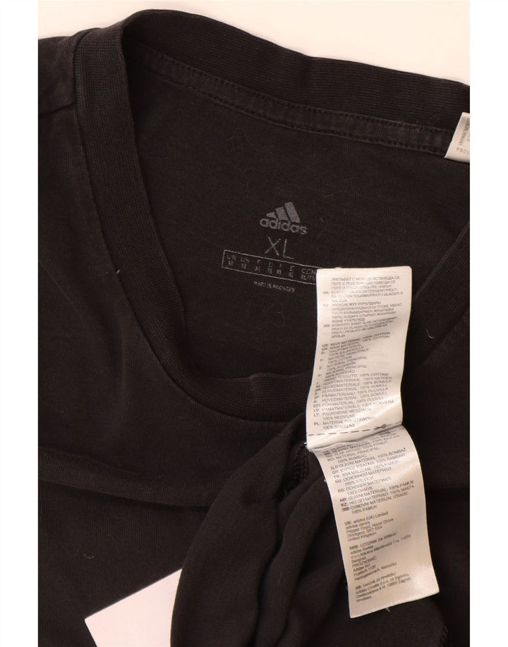 ADIDAS Grafisk T-shirt top til mænd XL sort bomuld
