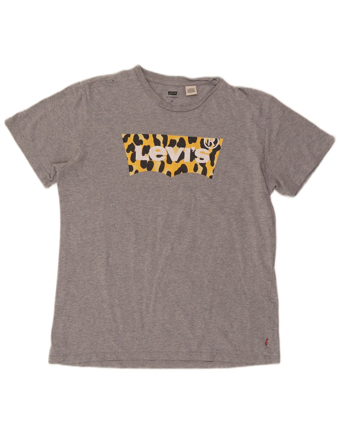 LEVI'S Grafisk T-shirt top til kvinder mellemgrå dyreprint