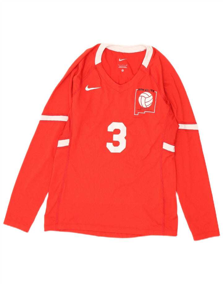 Nike Herre grafisk top Langærmet lille rød polyester