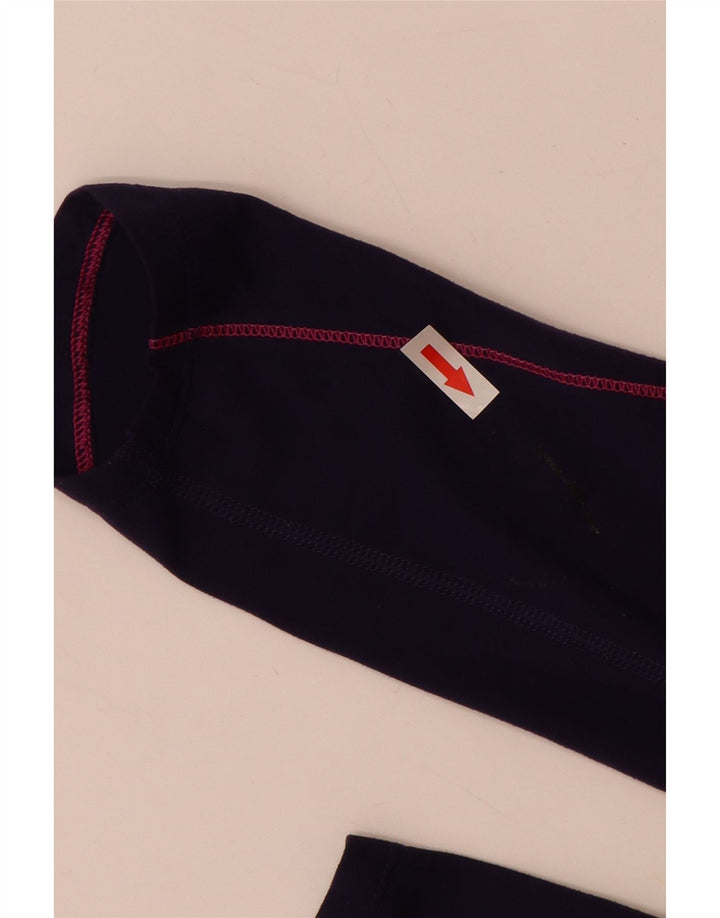 Nike Dame Dri Fit Pullover Træningsdragt Top UK 12 Medium Navy Blue Nylon