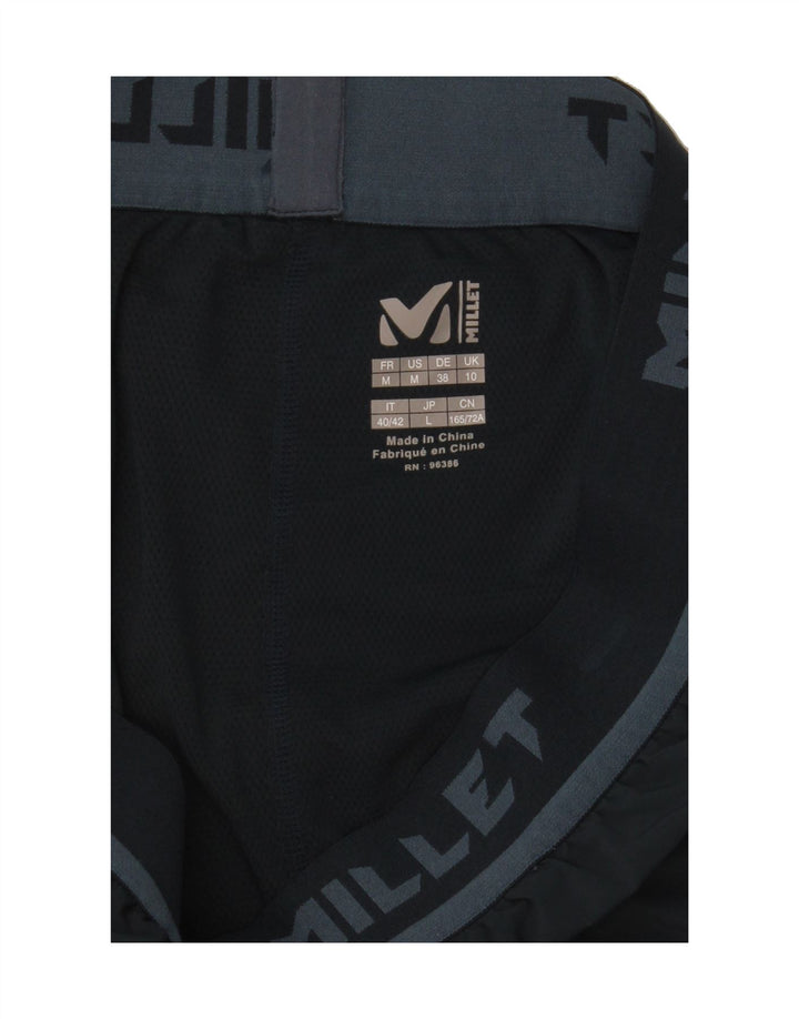 MILLET Womens Graphic Sport Shorts UK 10 Small  Navy Blue Vintage Millet and Second-Hand Millet from Messina Hembry 