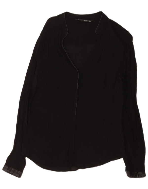 Zara Dame Langærmet Bluse UK 14 Stor Sort