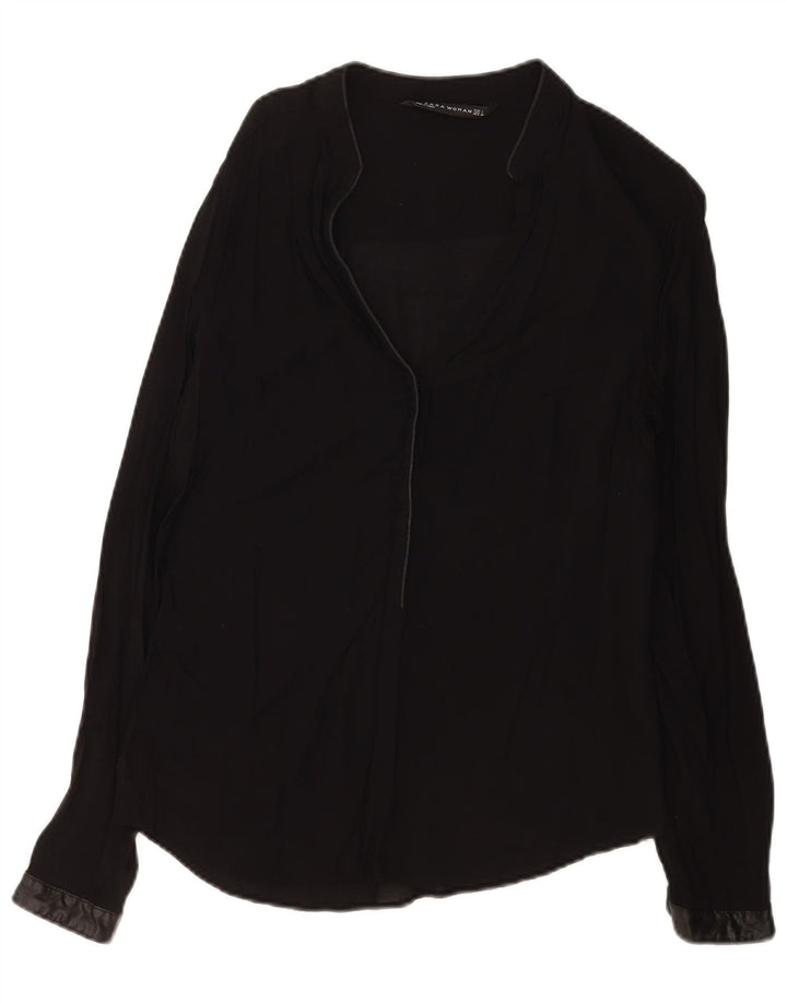Zara Dame Langærmet Bluse UK 14 Stor Sort