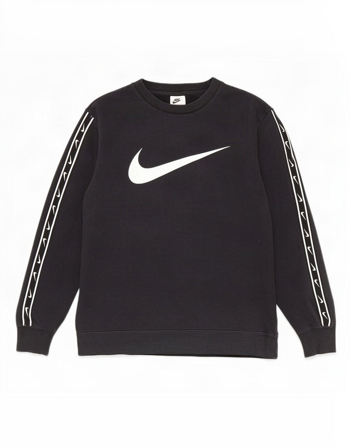 Nike Herre grafisk sweatshirt Jumper Medium Sort Bomuld