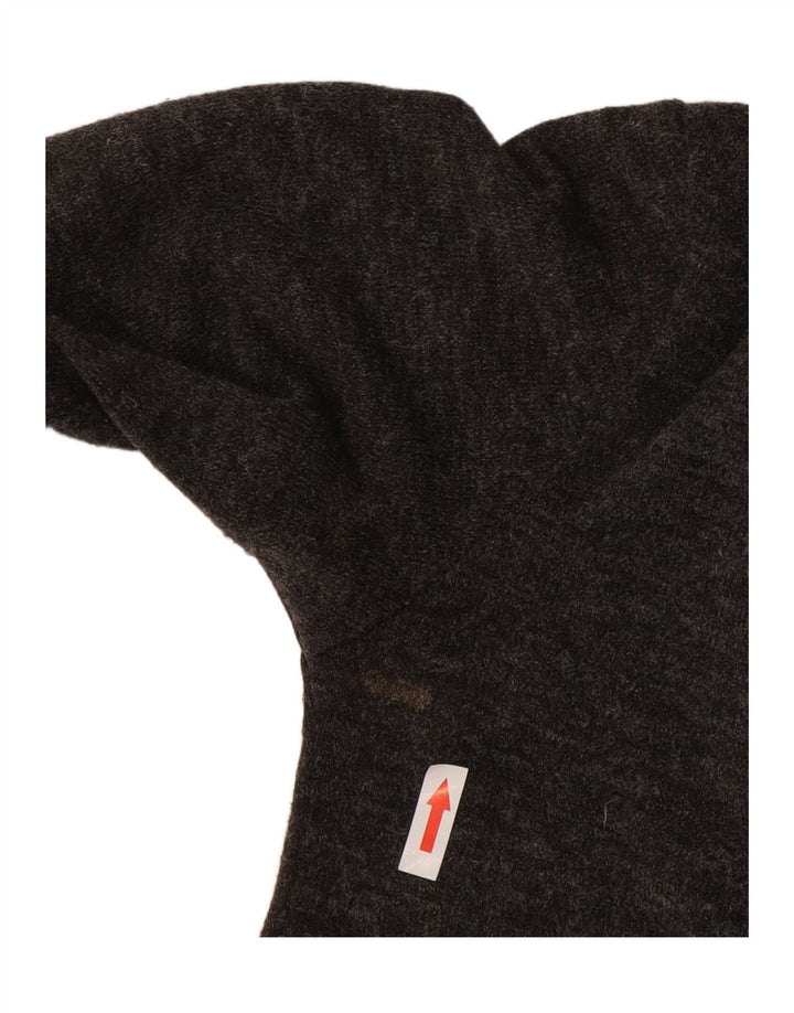 Zara Womens Crop Graphic Top Langærmet UK 10 Small Grey