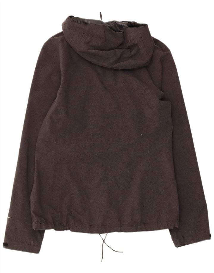 THE NORTH FACE Regnjakke med hætte til kvinder UK 14 Mellemgrå polyester