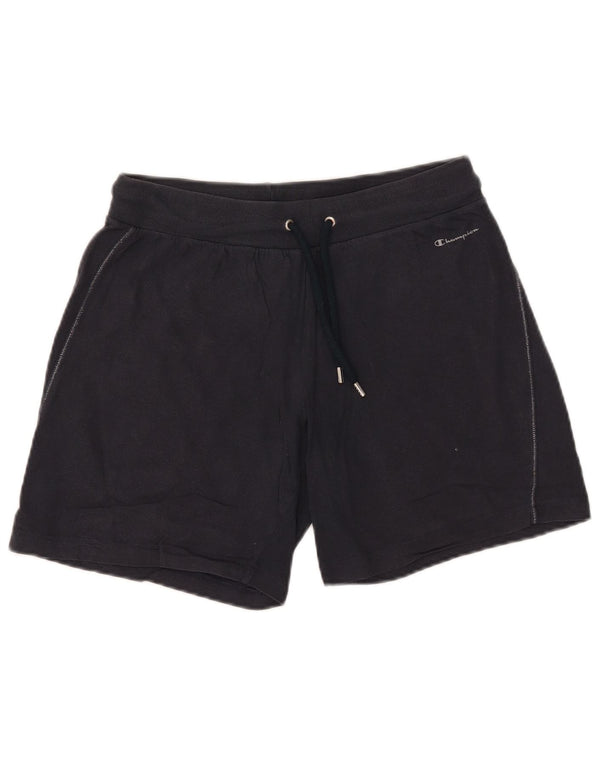 Champion Womens Easy Fit Sportshorts UK 14 Medium Navy Blue Bomuld
