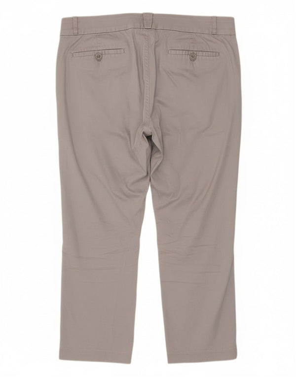 Lee Slender Secret Capri Bukser til kvinder US 14 XL W36 L22 Grå Bomuld