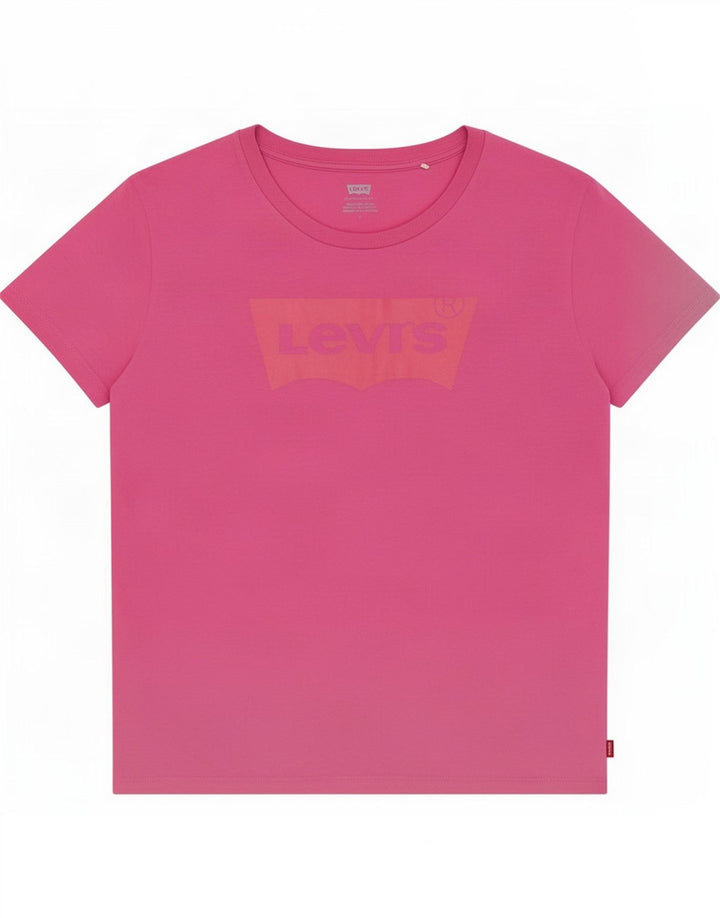 Levi's Grafisk T-shirt top til kvinder UK 14 Medium Pink