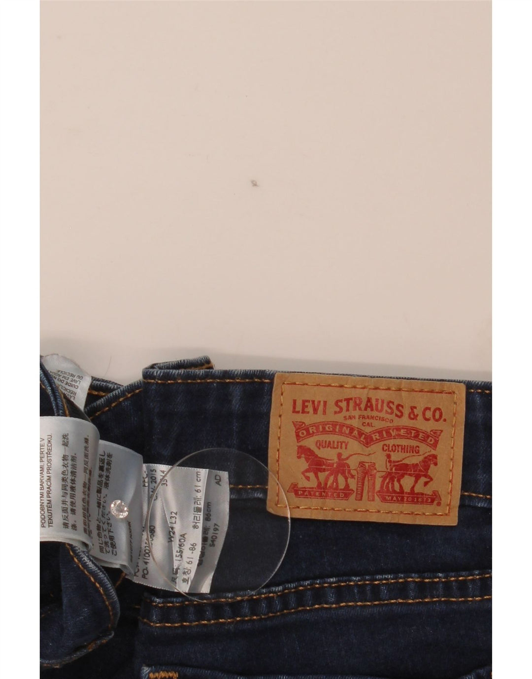 Levi's Dame 715 Bootcut Jeans W24 L33 Blå Bomuld