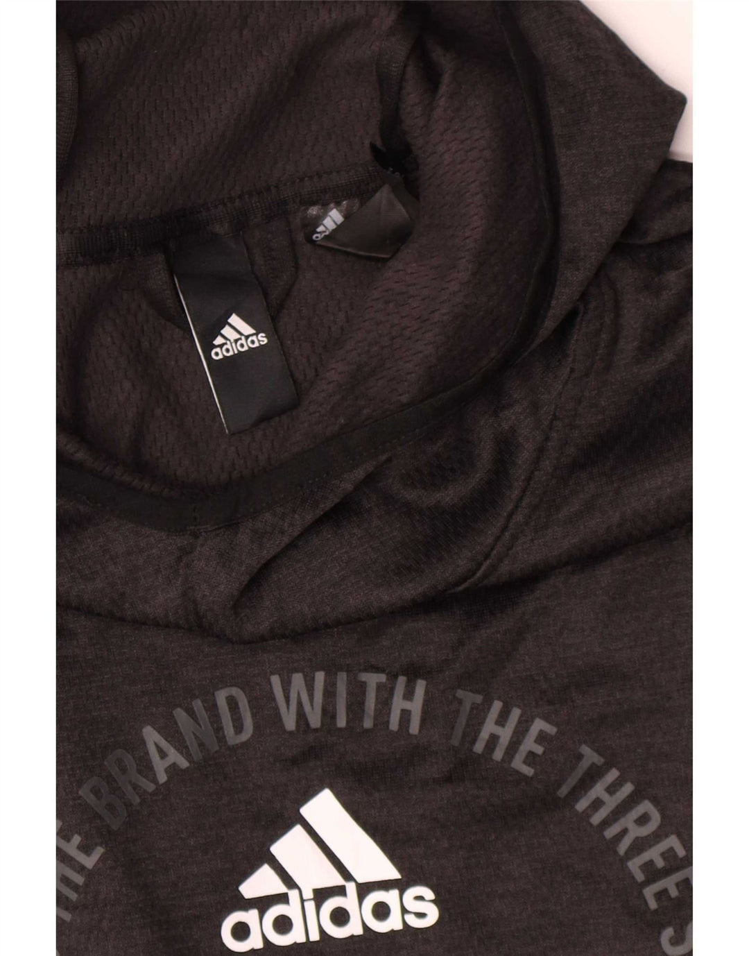 Adidas Herre Climawarm Graphic Hoodie Jumper Medium Sort Polyester