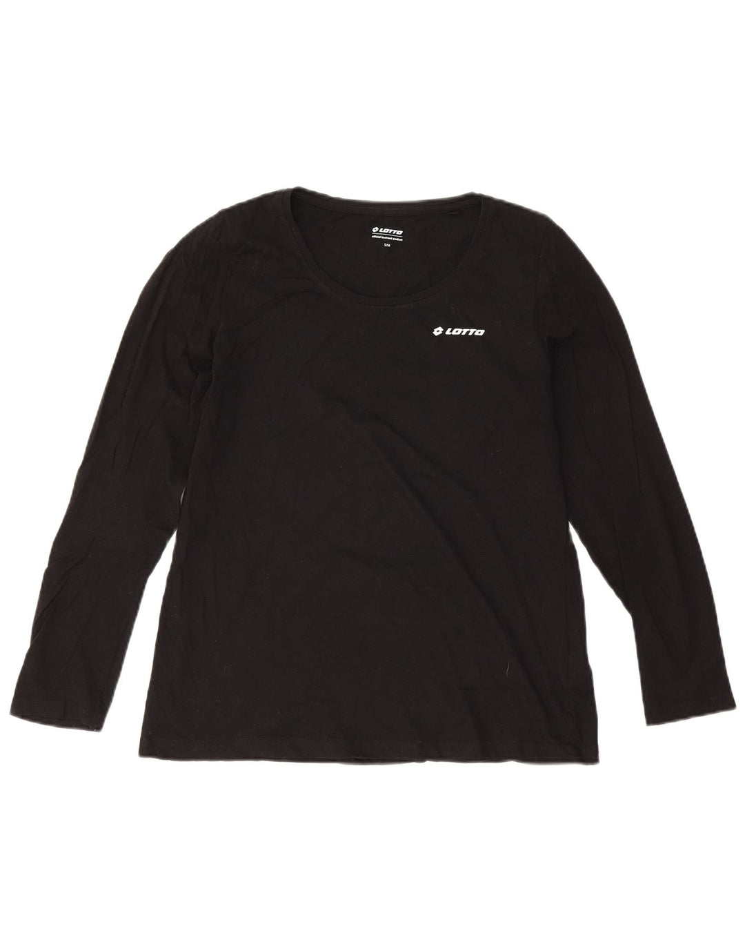 Lotto Dame Oversized Top Langærmet UK 10 Small Black Bomuld