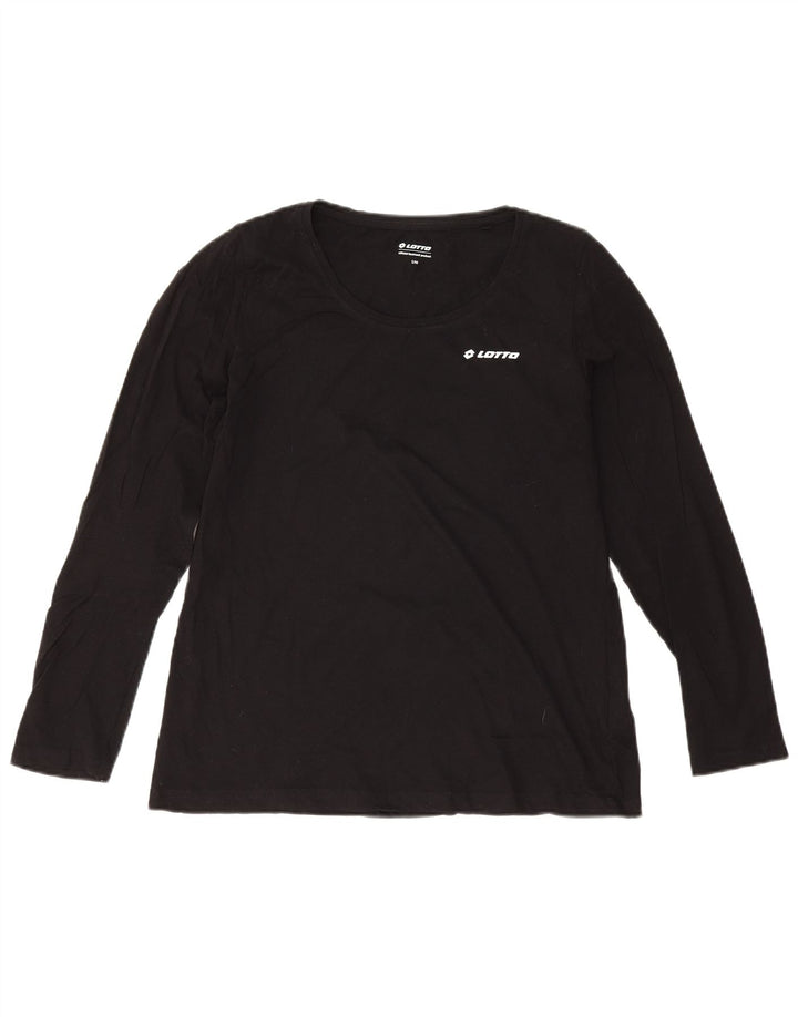 Lotto Dame Oversized Top Langærmet UK 10 Small Black Bomuld