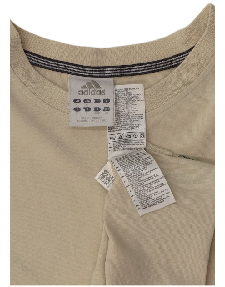 Adidas Herre T-Shirt Top Stor Beige Bomuld