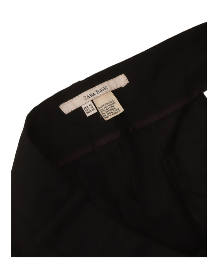 Zara Dame Slim Chino Bukser EU 42 Large W32 L30 Sort Polyester