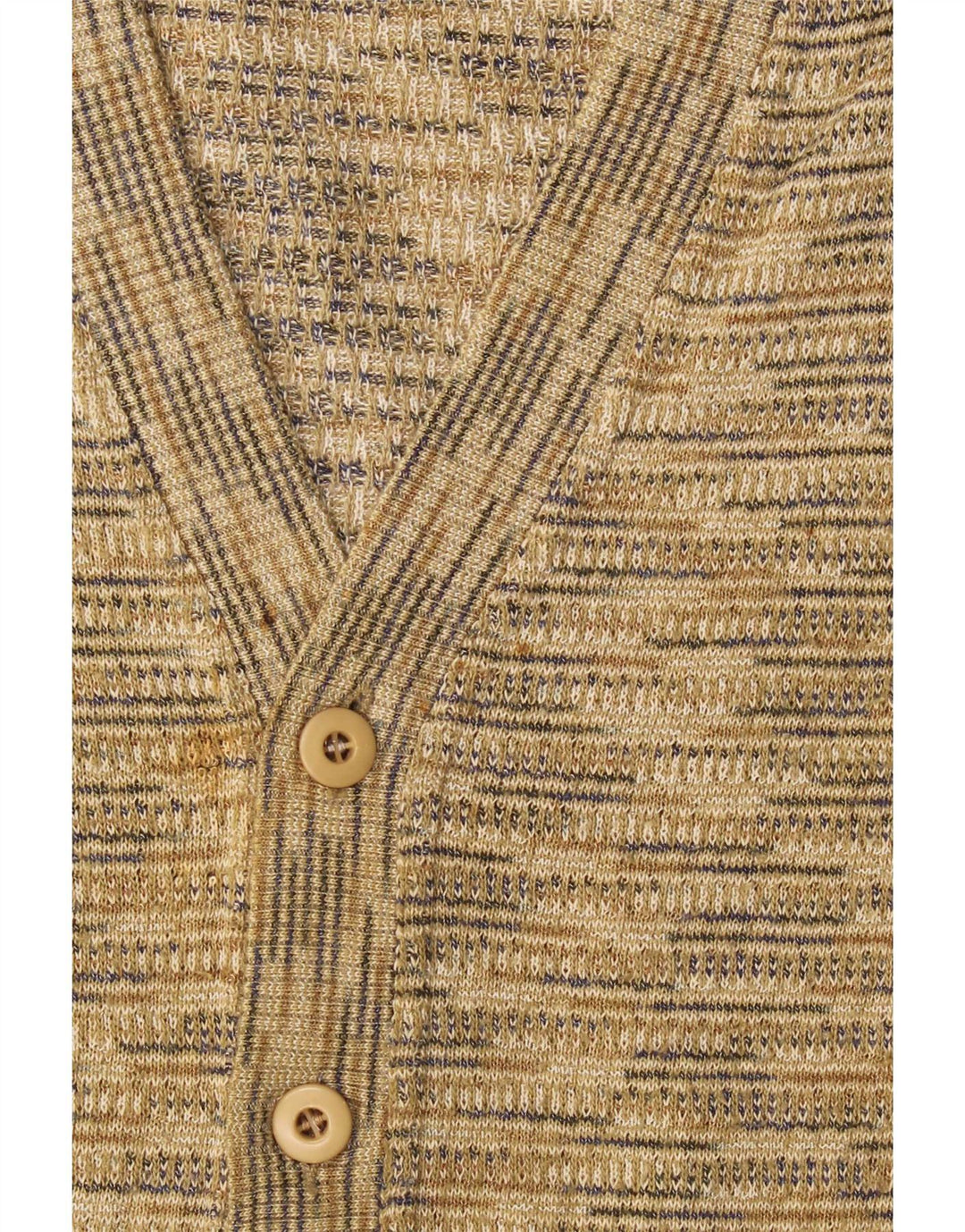 Mapier Herre ærmeløs cardigan sweater Medium Beige Flecked Bomuld