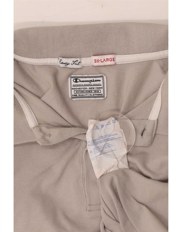 Champion Herre Easy Fit Polo Shirt 3XL Grå Bomuld