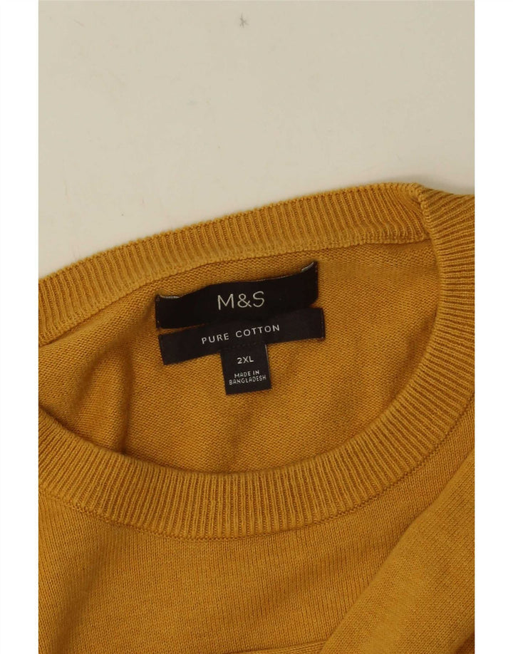Marks & Spencer Herre sweater med rund hals 2XL gul