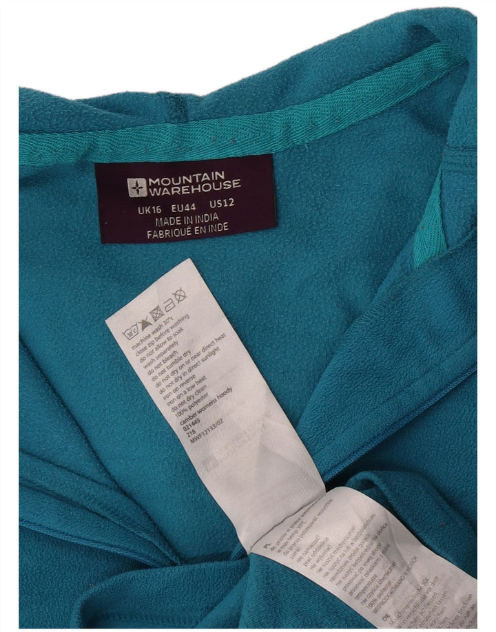 Mountain Warehouse Dame Hætte Fleece Jumper UK 16 Large Blue Polyester