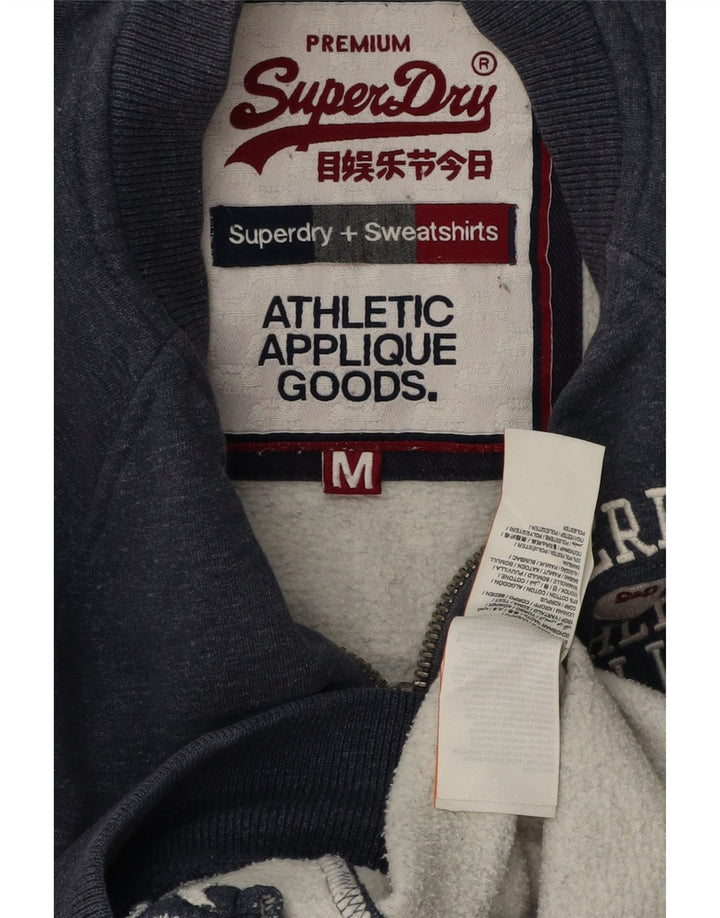 Superdry Grafisk træningsdragt topjakke til mænd Medium marineblå flækket bomuld